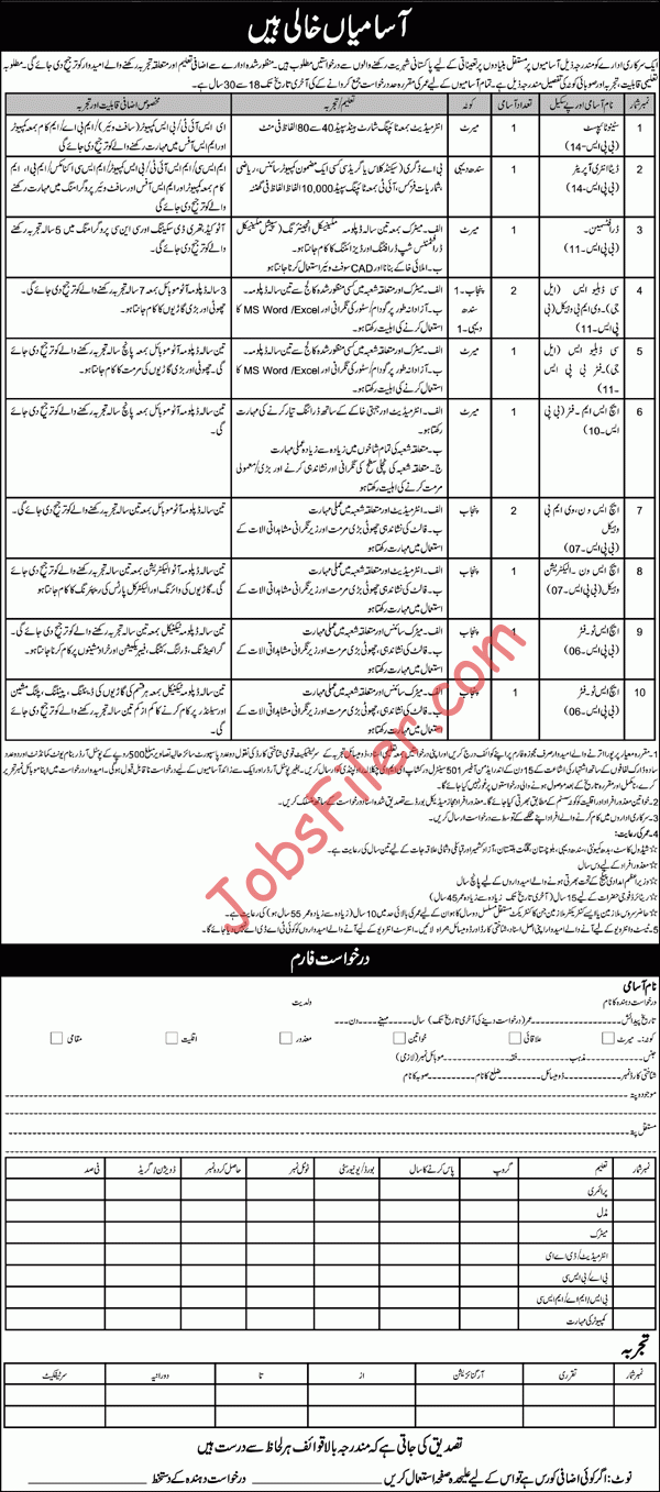 501 Central Workshop EME Chaklala Rawalpindi Jobs 2024 